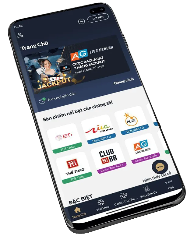 Điện thoại hiển thị tốc độ nhanh của ứng dụng Fun88min